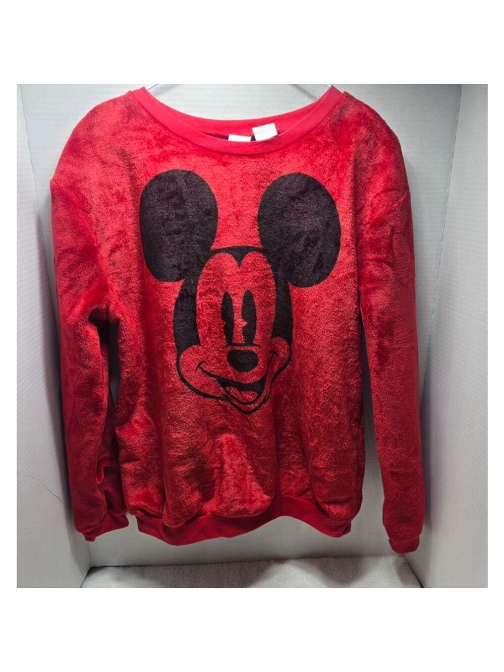 Juniors Disney Red Mickey Mouse Fleece Sweatshirt M